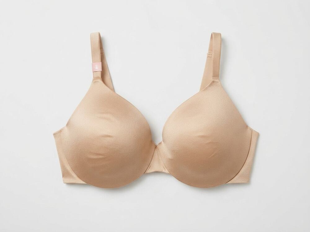 NEW Cacique 44C Lightly Lined Full Coverage Beige Nude Bra Underwire Comfort